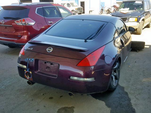 JN1AZ34D56M300470 - 2006 NISSAN 350Z COUPE MAROON photo 4