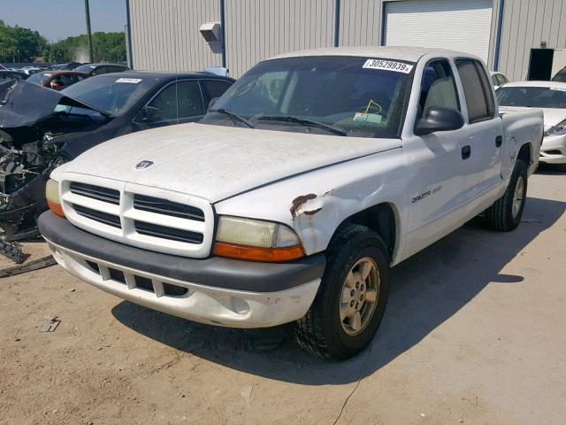 1B7HL38X12S558556 - 2002 DODGE DAKOTA QUA WHITE photo 2