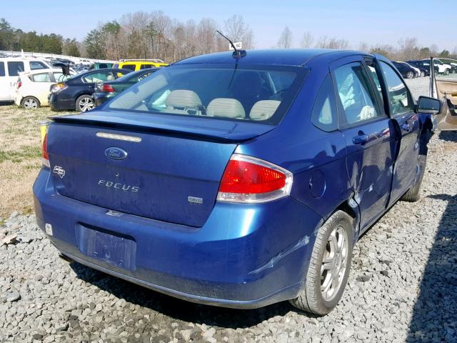 1FAHP36N39W187978 - 2009 FORD FOCUS SES BLUE photo 4