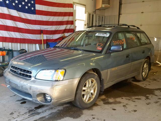 4S3BH665127600172 - 2002 SUBARU LEGACY OUT GREEN photo 2