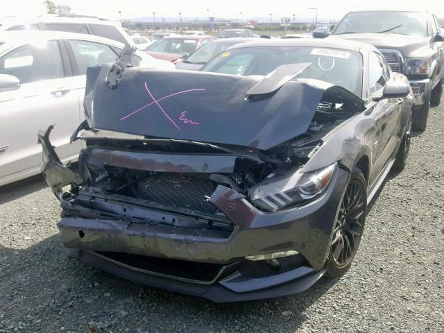 1FA6P8CF2G5237774 - 2016 FORD MUSTANG GT GRAY photo 2