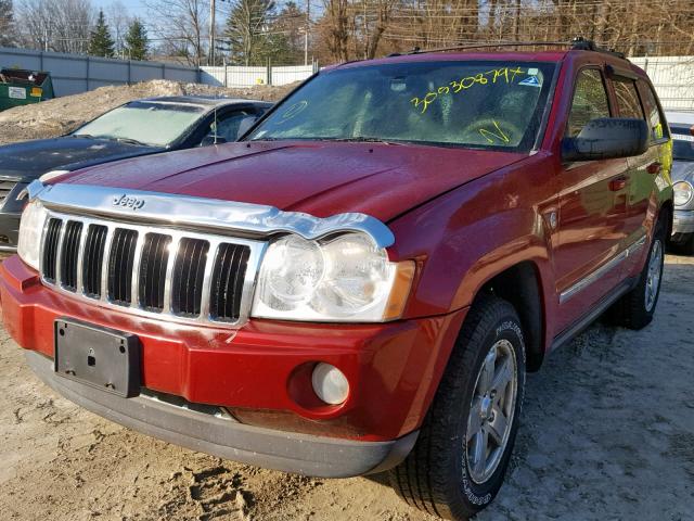 1J4HR582X5C504583 - 2005 JEEP GRAND CHER RED photo 2