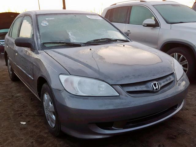 2HGES16355H515877 - 2005 HONDA CIVIC DX V GRAY photo 1