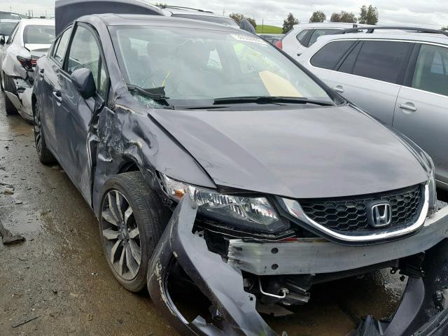 2HGFB2F91FH520820 - 2015 HONDA CIVIC EXL GRAY photo 1