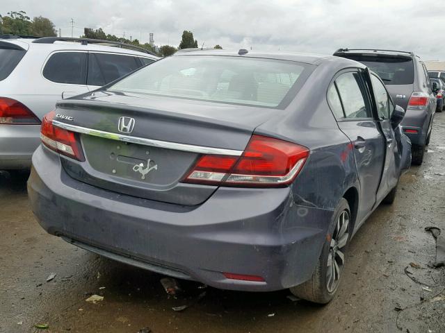 2HGFB2F91FH520820 - 2015 HONDA CIVIC EXL GRAY photo 4