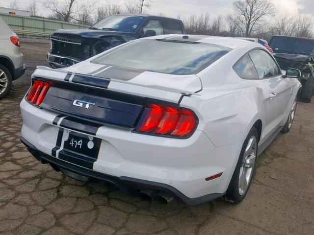 1FA6P8CF2K5119474 - 2019 FORD MUSTANG GT WHITE photo 4