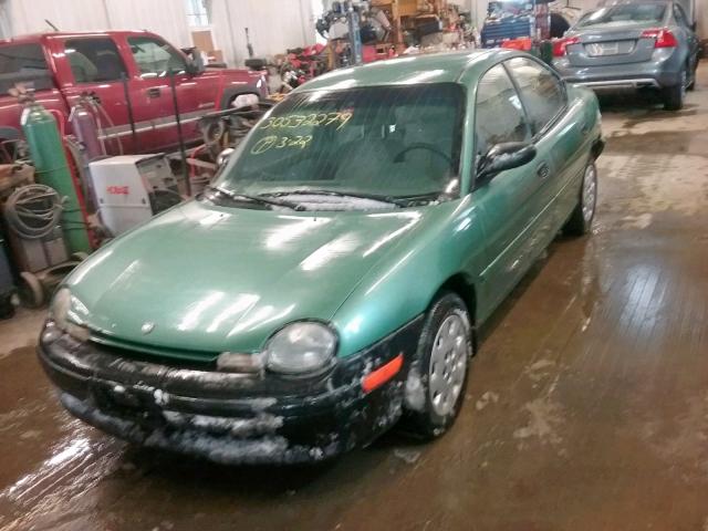 1B3ES47C7XD100043 - 1999 DODGE NEON HIGHL GREEN photo 2