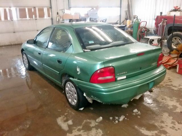 1B3ES47C7XD100043 - 1999 DODGE NEON HIGHL GREEN photo 3