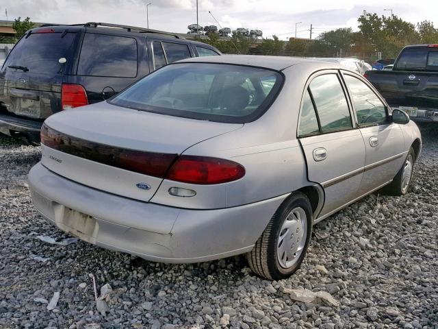 1FALP10P5VW288507 - 1997 FORD ESCORT SILVER photo 4