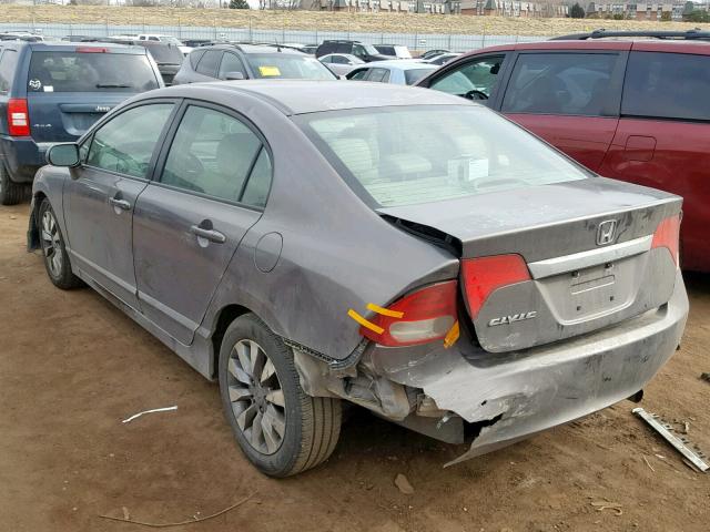 2HGFA16959H511488 - 2009 HONDA CIVIC EXL BROWN photo 3