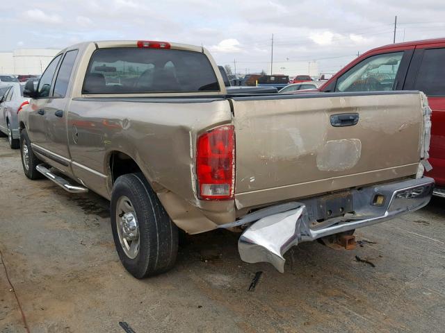 3D7KA28D13G737156 - 2003 DODGE RAM 2500 S ოქროსფერი ფოტო 3