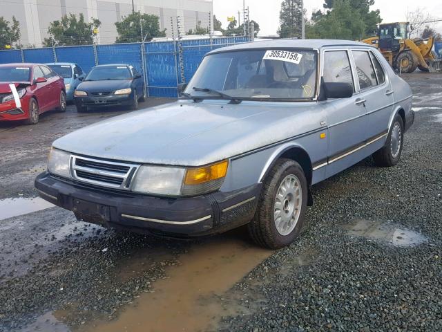 YS3AR45J0H3001171 - 1987 SAAB 900 MAROON photo 2