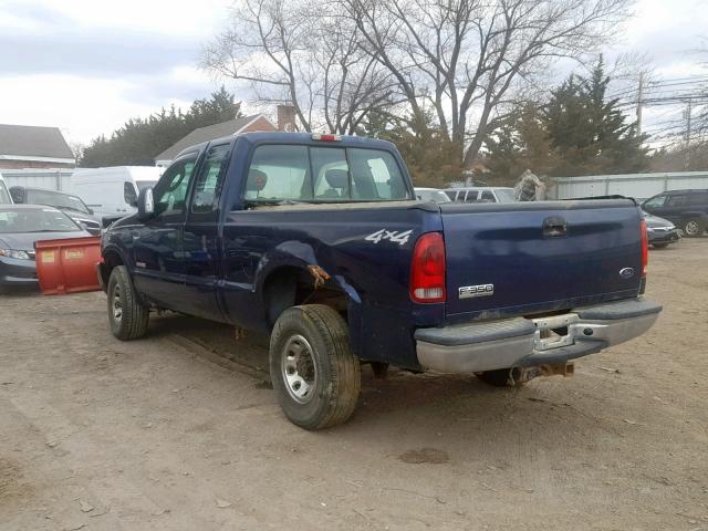 1FTNX21P24EB75707 - 2004 FORD F250 SUPER BLUE photo 3