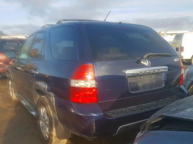 2HNYD18813H534013 - 2003 ACURA MDX TOURIN BLUE photo 3