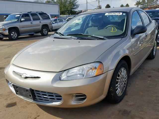 1C3EL46X22N270575 - 2002 CHRYSLER SEBRING LX GOLD photo 2