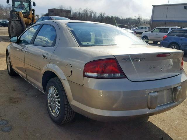 1C3EL46X22N270575 - 2002 CHRYSLER SEBRING LX GOLD photo 3