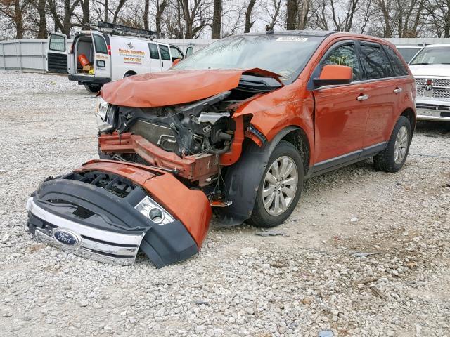 2FMDK49C88BB24247 - 2008 FORD EDGE LIMIT ORANGE photo 2