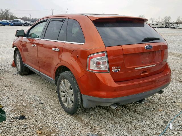 2FMDK49C88BB24247 - 2008 FORD EDGE LIMIT ORANGE photo 3