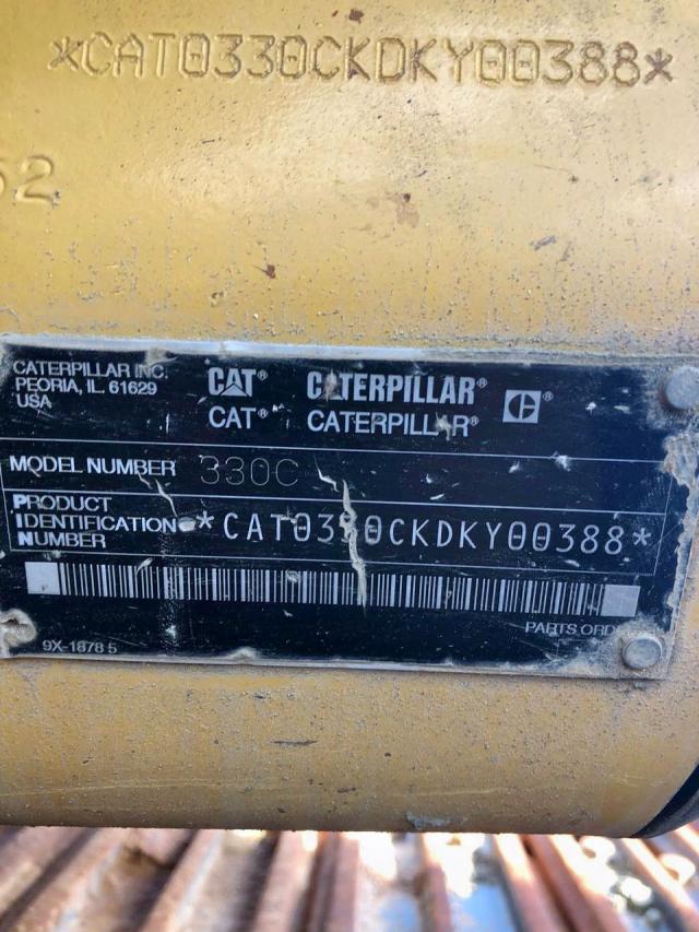 CAT0330CKDKY00388 - 2002 CATERPILLAR EXCAV 330C YELLOW photo 10