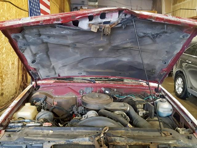 1GTCT14Z3M8550156 - 1991 GMC SONOMA RED photo 7