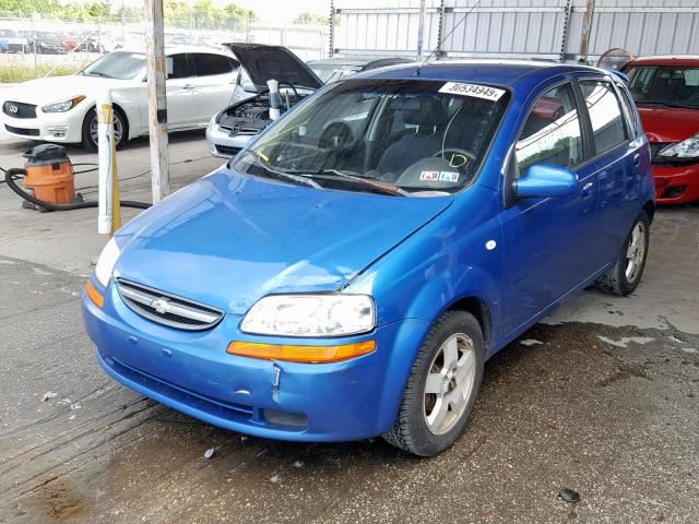 KL1TD666X6B547135 - 2006 CHEVROLET AVEO BASE Көк фото 2