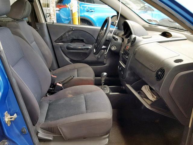 KL1TD666X6B547135 - 2006 CHEVROLET AVEO BASE Көк фото 5