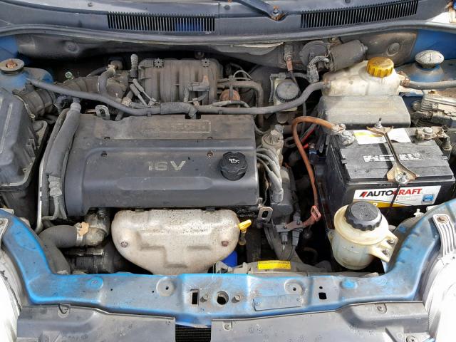 KL1TD666X6B547135 - 2006 CHEVROLET AVEO BASE Көк фото 7