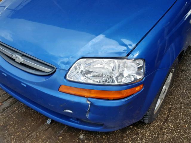 KL1TD666X6B547135 - 2006 CHEVROLET AVEO BASE Көк фото 9