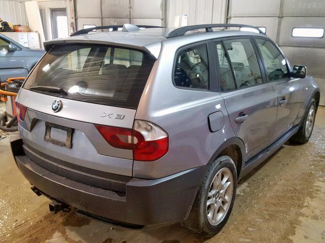 WBXPA73494WB20262 - 2004 BMW X3 2.5I GRAY photo 4