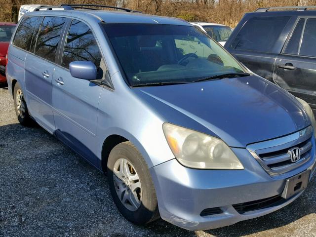 5FNRL38425B122097 - 2005 HONDA ODYSSEY EX BLUE photo 1