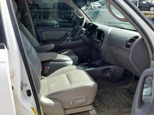 5TDBT48A23S141190 - 2003 TOYOTA SEQUOIA LI WHITE photo 5