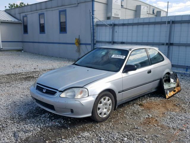 2HGEJ6344YH104553 - 2000 HONDA CIVIC DX SILVER photo 2