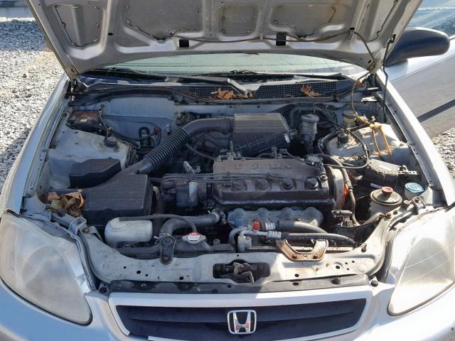 2HGEJ6344YH104553 - 2000 HONDA CIVIC DX SILVER photo 7