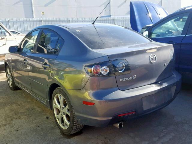 JM1BK324871655547 - 2007 MAZDA 3 S GRAY photo 3