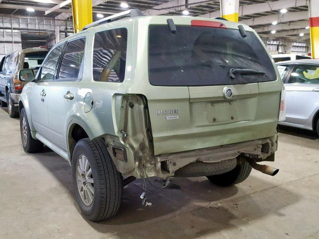 4M2CU87779KJ14995 - 2009 MERCURY MARINER PR GREEN photo 3