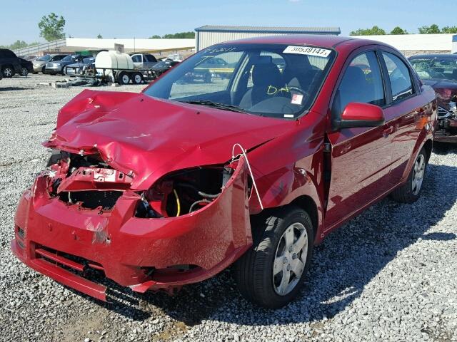 KL1TD5DE8AB126348 - 2010 CHEVROLET AVEO LS RED photo 2