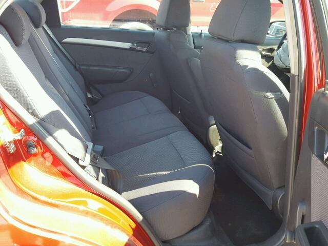 KL1TD5DE8AB126348 - 2010 CHEVROLET AVEO LS RED photo 6