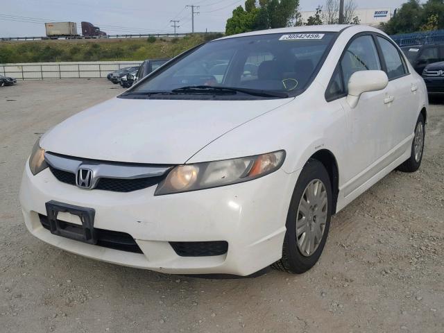 19XFA4F53AE000522 - 2010 HONDA CIVIC GX WHITE photo 2