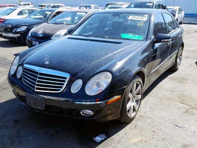 WDBUF56X37B009855 - 2007 MERCEDES-BENZ E 350 BLACK photo 2