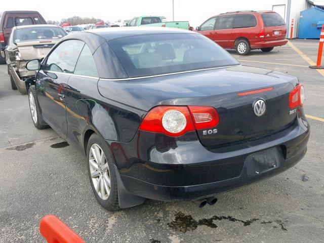 WVWBA71F27V047822 - 2007 VOLKSWAGEN EOS 2.0T BLACK photo 3