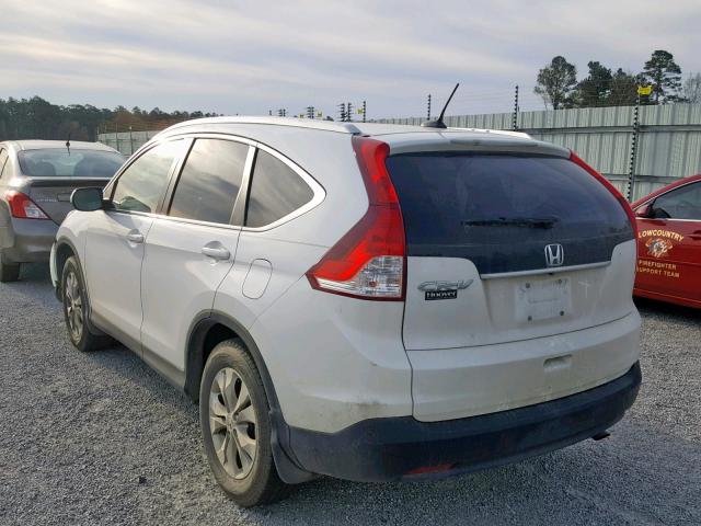 5J6RM3H73EL016062 - 2014 HONDA CR-V EXL WHITE photo 3