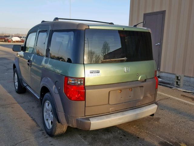 5J6YH28614L021728 - 2004 HONDA ELEMENT EX GREEN photo 3