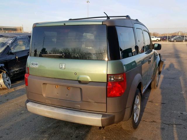 5J6YH28614L021728 - 2004 HONDA ELEMENT EX GREEN photo 4