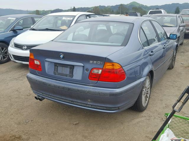 WBAAV53441FT01755 - 2001 BMW 330 I BLUE photo 4