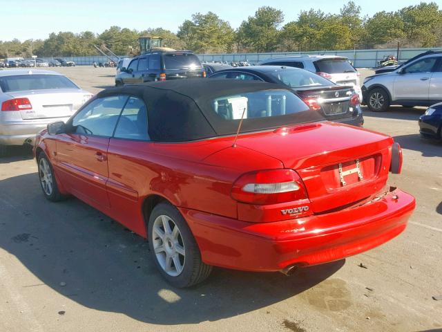 YV1NC56D01J018704 - 2001 VOLVO C70 TURBO RED photo 3