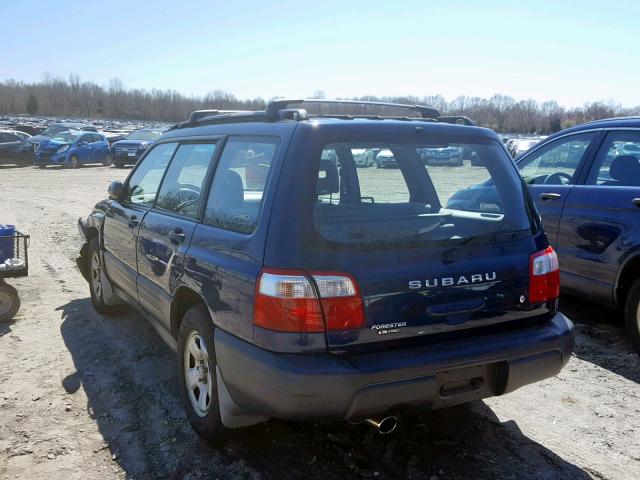 JF1SF63592H715371 - 2002 SUBARU FORESTER L BLUE photo 3