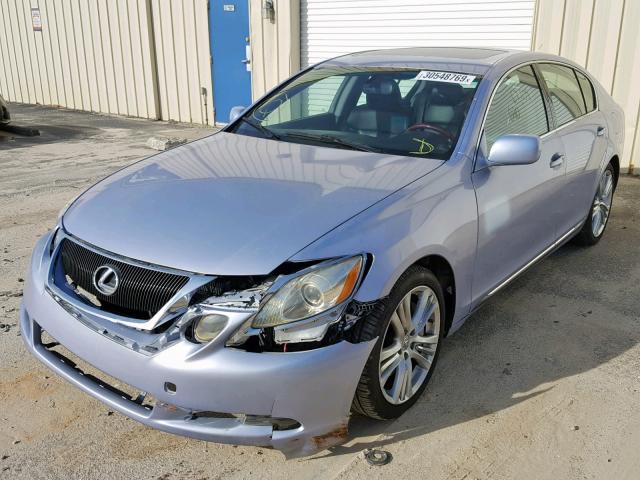 JTHBC96S075000640 - 2007 LEXUS GS 450H SILVER photo 2