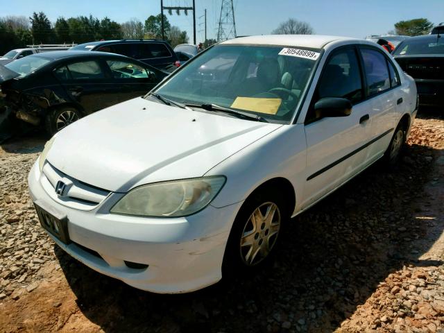 2HGES16384H580320 - 2004 HONDA CIVIC DX V WHITE photo 2