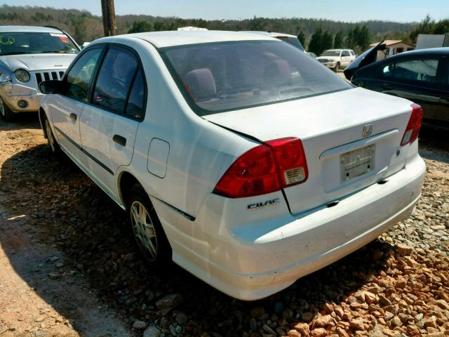 2HGES16384H580320 - 2004 HONDA CIVIC DX V WHITE photo 3