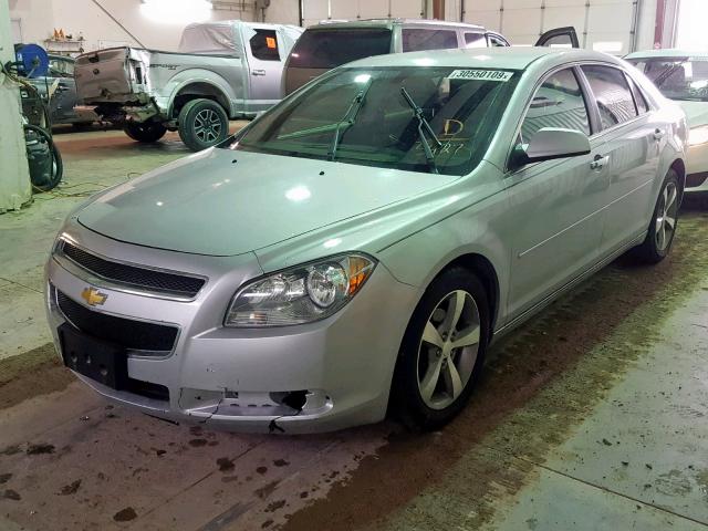 1G1ZC5E01CF195427 - 2012 CHEVROLET MALIBU 1LT SILVER photo 2